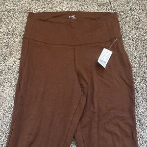 pac sun brown yoga pants size small never worn